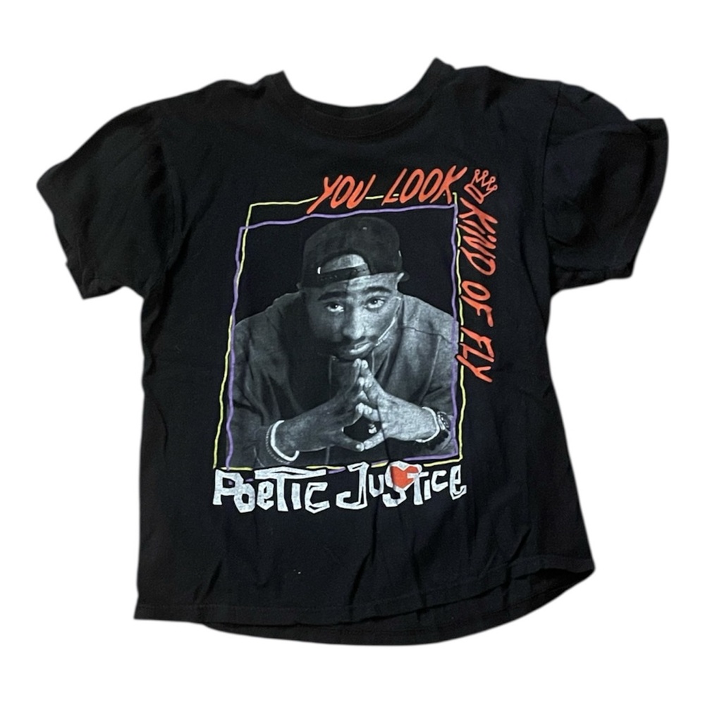 Tupac Shakur Poetic Justice You Look Kind of Fly Black T Shirt